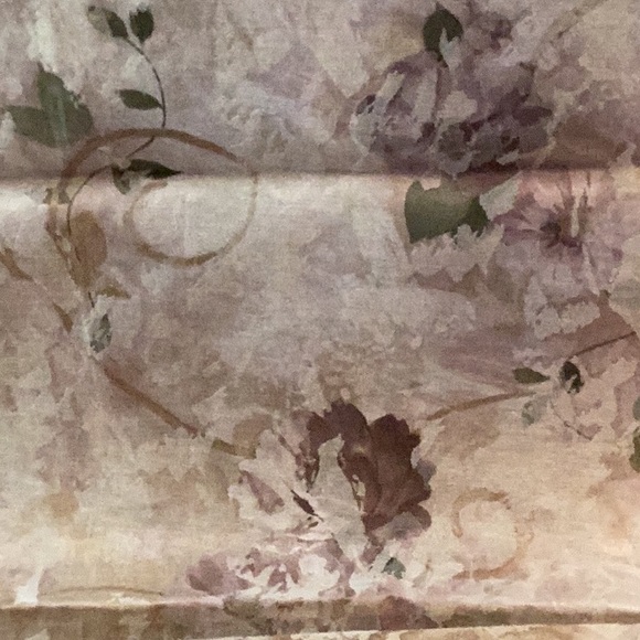 FINAL SALE PRICE 2 Pc Rod Pocket Drapery Panels + Tie Backs - Picture 2 of 5